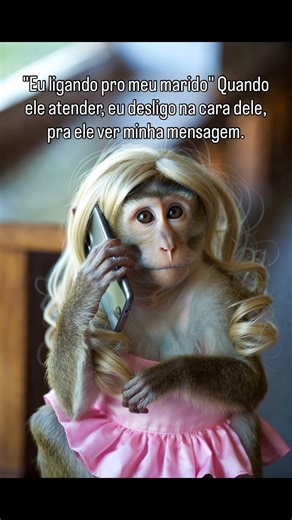 “Eu ligando pro meu marido" Quando ele atender, eu desligo na cara dele, pra ele ver minha mensagem.
