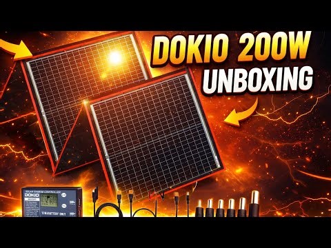 🔥 DOKIO 200W ☀️ Unboxing real del panel solar portátil ¿vale la pena o no? 📦🔌