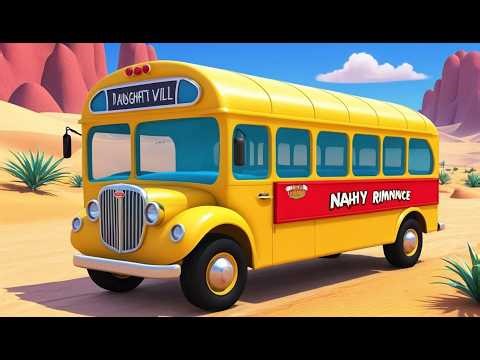 Naughty Bus Goes to Desert Adventure 🏜️ | Funny and Fun Kids Nursery Rhyme Animation