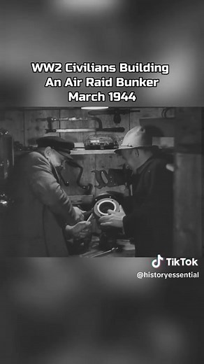 Building Air Raid Bunkers During WWII