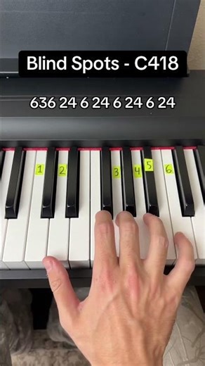 Blind Spots - C418 Easy Piano Tutorial #minecraft #piano