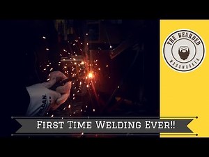 First Time Welding!!Using The Chicago Flux 125 Welder from Harbor Freight