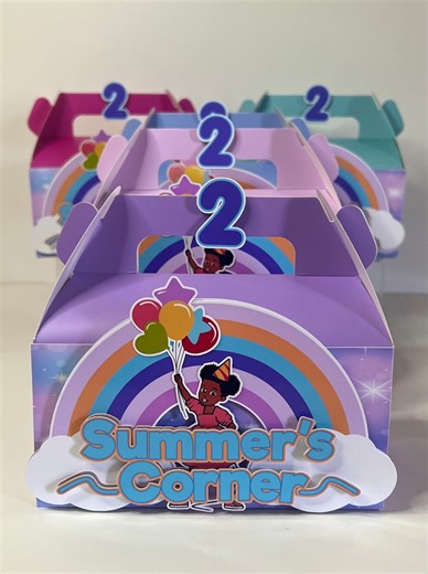 Gracie's Corner 3D Gable Boxes (set of 12) | Custom Birthday Party Favors - Etsy UK