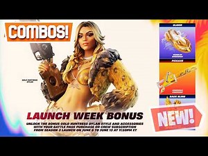 BEST GOLD HUNTRESS DYLAN SKIN COMBOS (CHAPTER 7 SEASON 3 BATTLE PASS!) - Fortnite