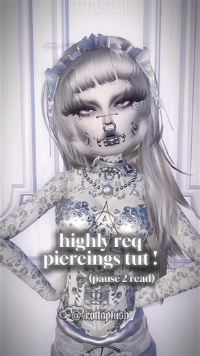 highly req *DTI* piercing *TUT* :)! 🖤 #dresstoimpress #roblox #fyp #robloxfyp #tutorial