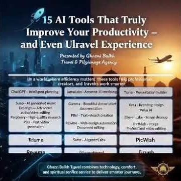 🚀 15 AI Tools That Truly Improve Your Productivity — and Even Your Travel Experience...