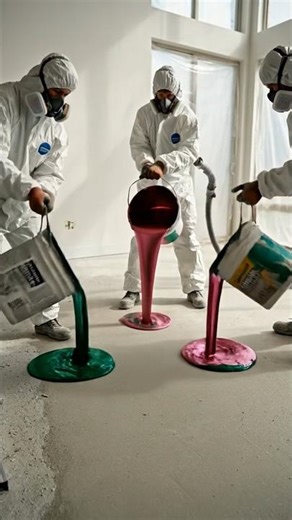 bedroom with pink epoxy flooring ✨️🩷#epoxy #floor #home #shorts