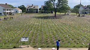 60K views · 1.1K reactions | Check this out! A group of volunteers and staff at the Fort Scott National Historic Site in southeast Kansas helped set up over 8,700 flags in the Field of Honor for the 2025 Symbols of Sacrifice. | KAKE News | Facebook