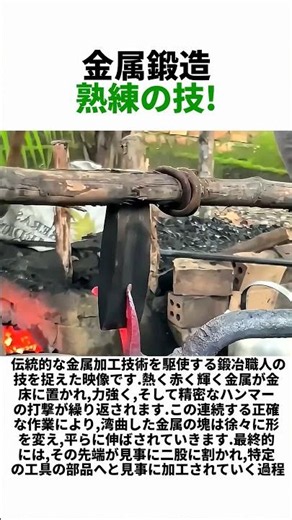 プロの鍛冶師が魅せる！熱き金属が工具に変わる瞬間 #Blacksmith #Forging #Craft