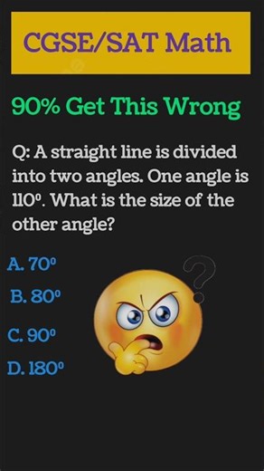 Geometry – Angles on a Straight Line ‼️#shorts #gcsemath #satmath