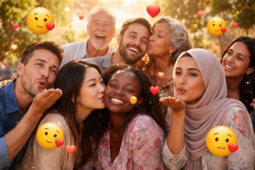 Les émoji bisous à travers les cultures : un langage universel