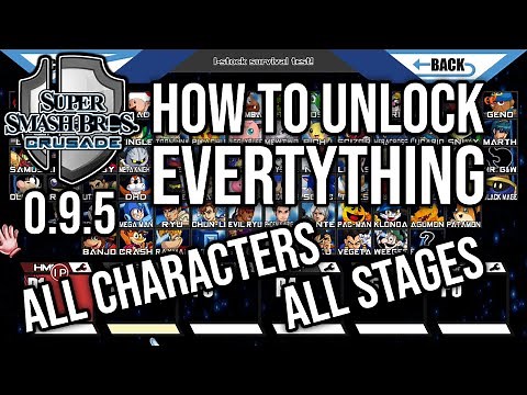 Super Smash Bros Crusade v0.9.5 - How to Unlock Everything | Really fast