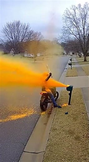 Instant Karma! Biker Smashes Mailbox & Regrets It Immediately 🎨💥
