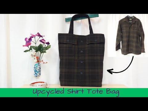 Upcycled Shirt Tote Bag/DIY Tote Bag from Old Clothes/Sew an Easy Tote Bag/From T-Shirt to Tote Bag