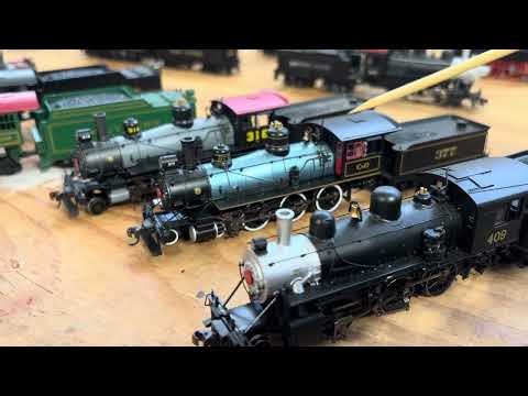 Here’s a look at my HO scale, steam engine collection for my layout. ￼