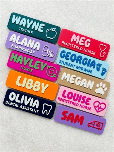 Personalised Name Badge, Registered Nurse Name Badge, Custom Name Badge, Fun Badges Badges Magnetic, Badge Teacher, Badge Midwife, Name Tag - Etsy Australia