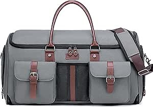 Carry on Garment Bag for Travel, Convertible Garment Duffle Bags for Men Women with Shoe Compartment - 2 in 1 Hanging Suitcase Suit Travel Bags