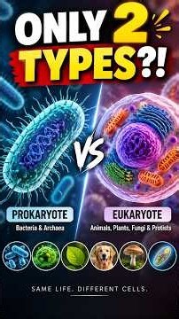 2 Types of cellsEvery Living Thing Is Built From Just TWO Types of Cells 🧬 #Shorts