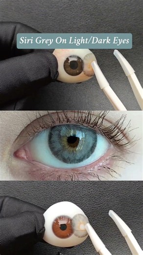 Grey Contact Lenses on Dark Eyes vs Light Eyes 👀 | Siri Grey