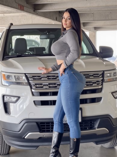 She doesn’t drive the car. She disciplines it. Two fingers. One grunt. And suddenly she’s holding 4,700 lbs like a purse. Ella no maneja el coche. Lo domina. Dos dedos. Un gruñido. Y de repente sostiene 2,100 kilos como si fuera un bolso. #CompressionQueen #DommeTorque #StrengthRitual #BodyAsWeapon #PowerStance #SheLiftsTheMachine #BounceWithForce #LecheQueen #AICommandMode