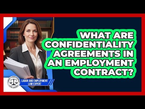 What Are Confidentiality Agreements In An Employment Contract?