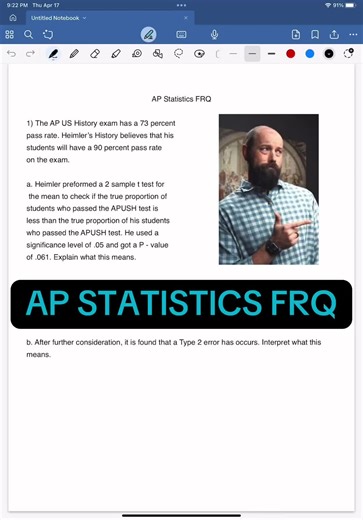 AP Statistics FRQ Insights with Steve Heimler
