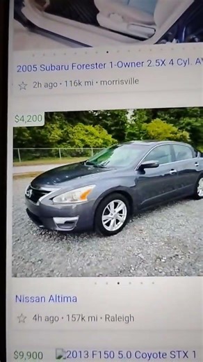 2015 Nissan Altima 157k 4,200 nice car