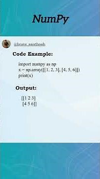 Learn NumPy Arrays in Python | Create & Print Arrays Easily | NumPy Tutorial for Beginners