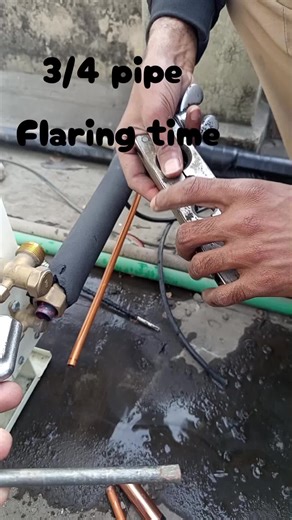 HVAC technician 3/8 Flaring time with Best Flaring tool #foryoupage❤️❤️ #hvactechnician #Followme