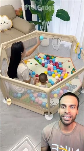 The ultimate space-saving baby ball pit setup! 😱💥 #mrsunny #trending #funny #babyspoon