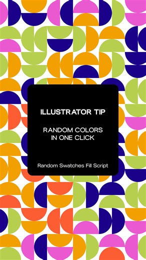 Cromatica ®️ Branding Studio on Instagram: "Less clicks, more design. Optimizar el proceso creativo es clave para mantener el enfoque en lo que realmente importa: la idea. Con Random Swatches Fill, automatizas la aplicación de color en Illustrator de forma inmediata y orgánica. El link para descargar el script lo encuentras directamente en nuestra historia (o vía https://github.com/psstmatt/Random-Swatch-Fill). Recuerda que esta herramienta es exclusiva para Illustrator. Úsala para elevar tus pa