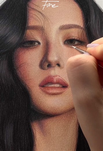 Colored Pencil Drawing of BLACKPINK's Jisoo