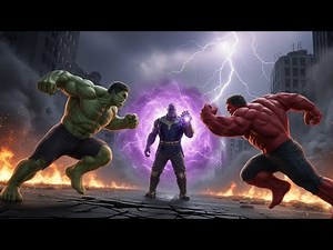 Captain America & The Hulks vs Thanos — Universe-Shaking Fight!