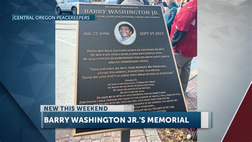 Bend community dedicates memorial honoring Barry Washington Jr.