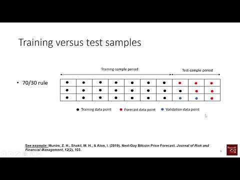Forecasting (4): Training versus test sample (in-sample versus out-sample)