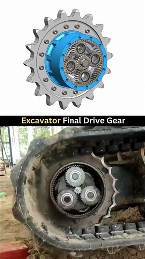 Excavator final drive gear ¦ Planetary Gear Mechanism ✅ #caddesign #solidworkstutorial #3ddesign