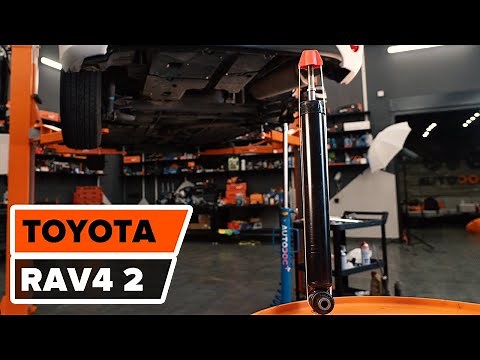 How to change rear shock absorbers on TOYOTA RAV4 TUTORIAL | AUTODOC