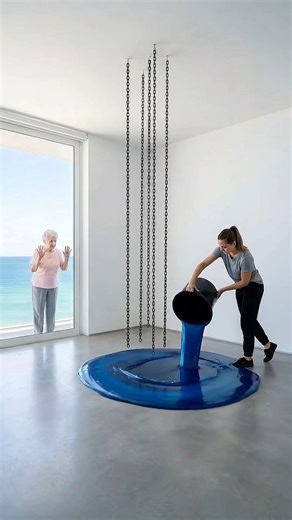 😱THIS FLOOR IS INSANE iPhone 17 Pro Embedded Epoxy Floor with Suspended bed #shorts