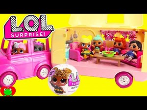 LOL Surprise Dolls Surprise Birthday Happy Camper Camping Trip Toy Video - Videos For Kids