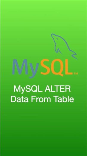 MySQL ALTER Data From Table #sql #mysql #coding #techtips