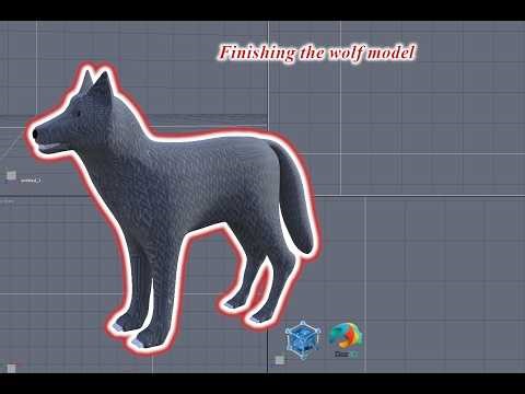 Finishing the 3D wolf model