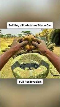 Restored the Flintstones Stone Car in the Middle of the Jungle! 😱