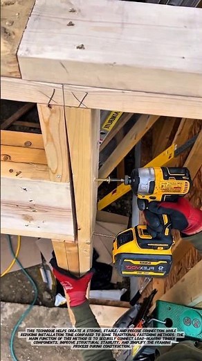 Smart Timber Framing Technique | Fast Structural Beam Connection with Long Structural Screws.