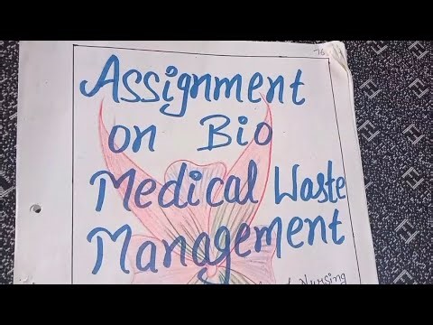 Assignment on Bio medical Waste management|fundamental of nursing|hand written notes Easy way