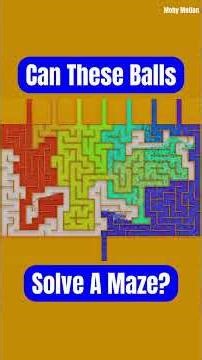 These Balls Solving Mazes are Better Than Therapy 🤗 #satisfying #simulation