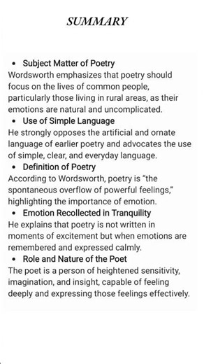 Preface to Lyrical Ballads – Quick Summary!