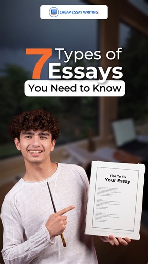 Cheap Essay Writing UK on Instagram: ""Write an Essay" Isn't Enough Information 💀 Because There Are 7 Different Types and They're NOT the Same. This video breaks down What Makes Each Essay Type Different So You Actually Know What You're Doing. Some Essays Tell Stories. Others Argue Points. Some Explain Ideas without Opinion. Others Evaluate Arguments Critically. Some Show Relationships. Others Analyze Differences. And Some Paint Pictures with Words. Treating Them All The Same Way? That's Why Yo