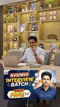 KVS/NVS Free Interview Batch by Sachin Academy