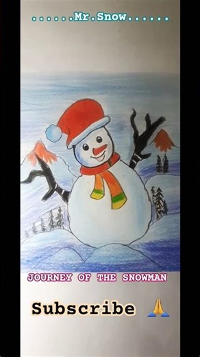 How To Draw A Snowman || Easy Snowman Drawing #snow #art #viral #trending