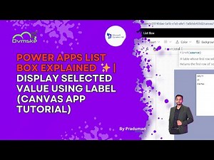 Power Apps List Box Explained 🚀 | Display Selected Value Using Label (Canvas AppTutorial)